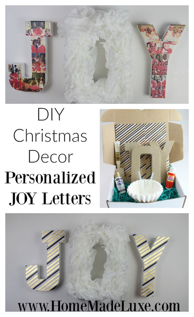DIY Christmas Decor: Personalized JOY Letters