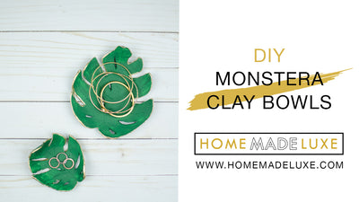 DIY Monstera Leaf Clay Bowls