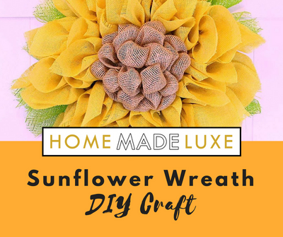 DIY Burlap Sunflower Wreath