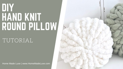 DIY Hand Knit Pillow Tutorial