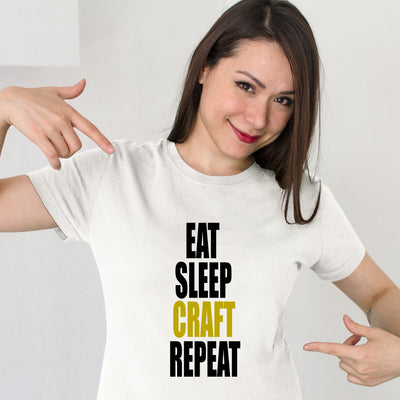 Eat Sleep Craft Repeat Graphic Tee